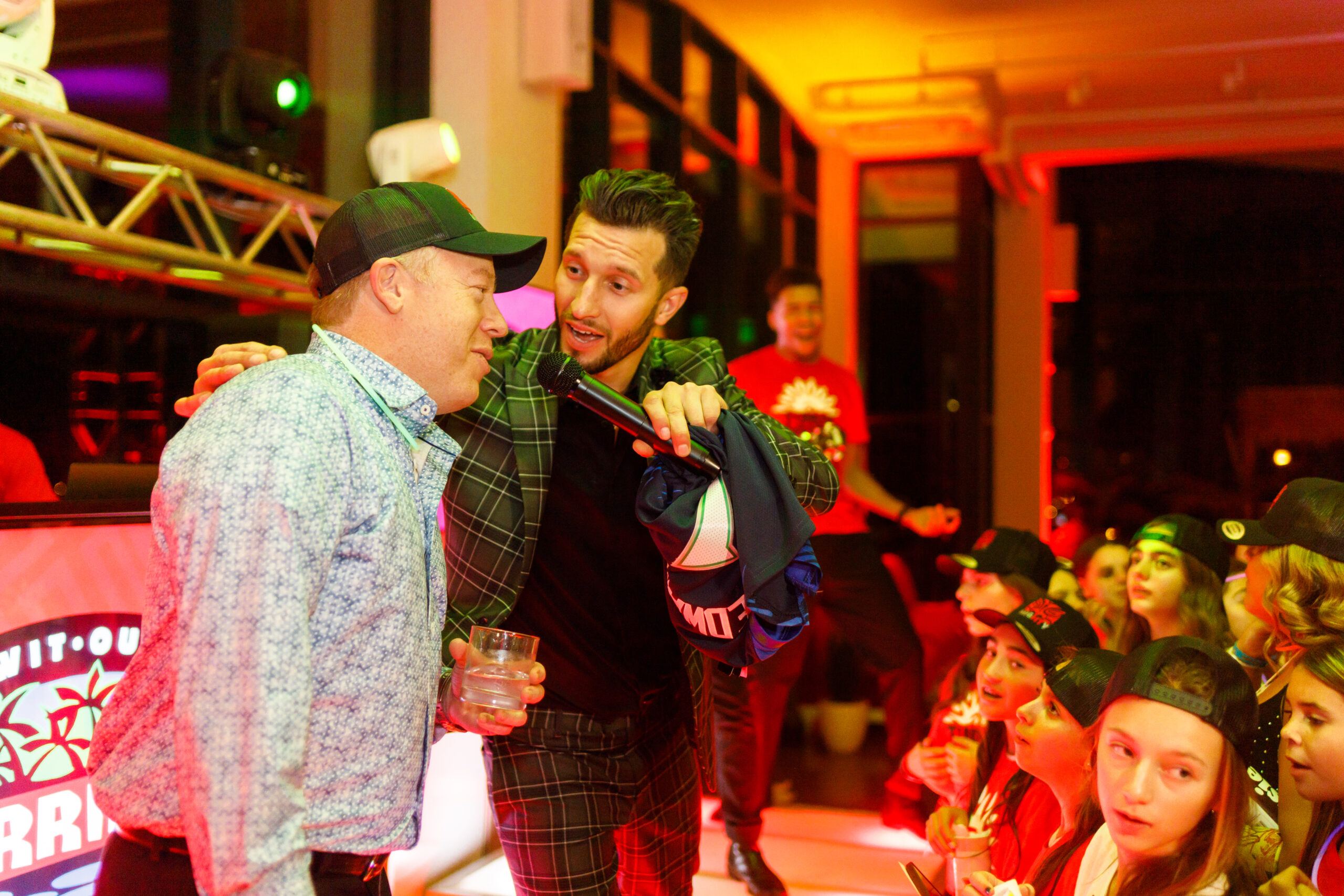 Event vendor engaging with attendees