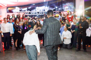 Diverse audience enjoying a Bat Mitzvah celebration