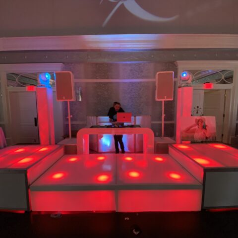 Stage featuring advanced technology with LED and projection mapping.