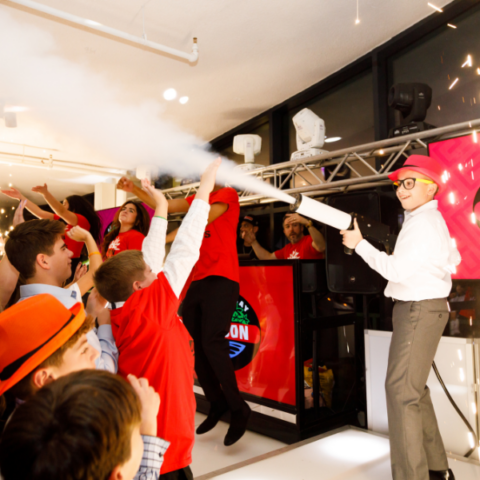 DJ entertaining guests at a Bar Mitzvah in New Jersey