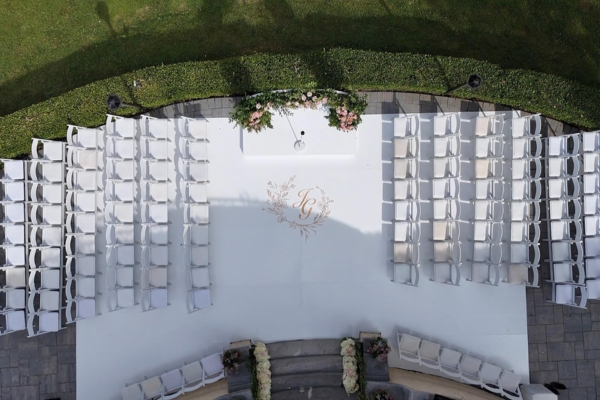 Do you need a dance floor at a wedding? Custom monograms say yes!