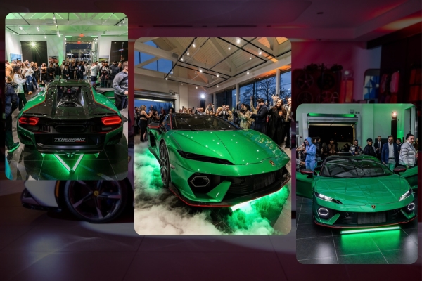 Lamborghini with LED lights—great car show ideas