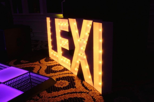 LED oversized letters for Sweet 16