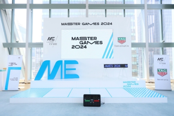 Branded stage with screen and signage
