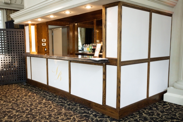 Custom LED-lit wedding bar