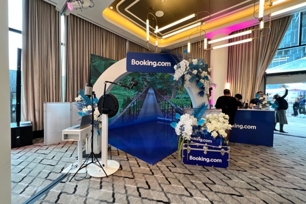 Booking.com live activation booth