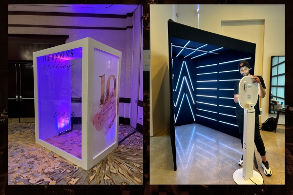 Custom fabrication wedding photo booths