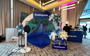 booking.com fabricated booth