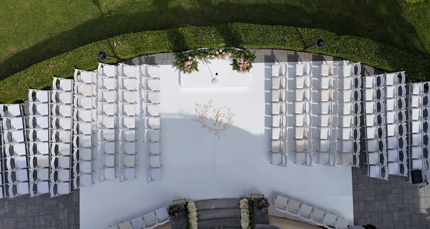 custom wedding floor design