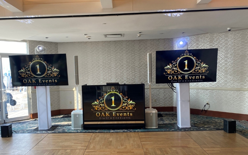 TV screen DJ booth design