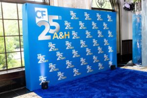 corporate backdrop with logos