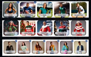 AI photo booth themed character styles