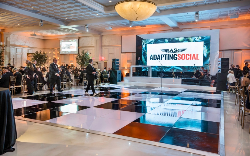 static checkered dance floor rental